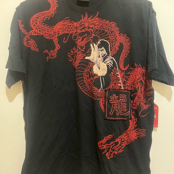 BRUCE LEE Men's T-Shirt by Dragonfly - Vintage look, Amazing Graphic - New - Picture 1 of 8